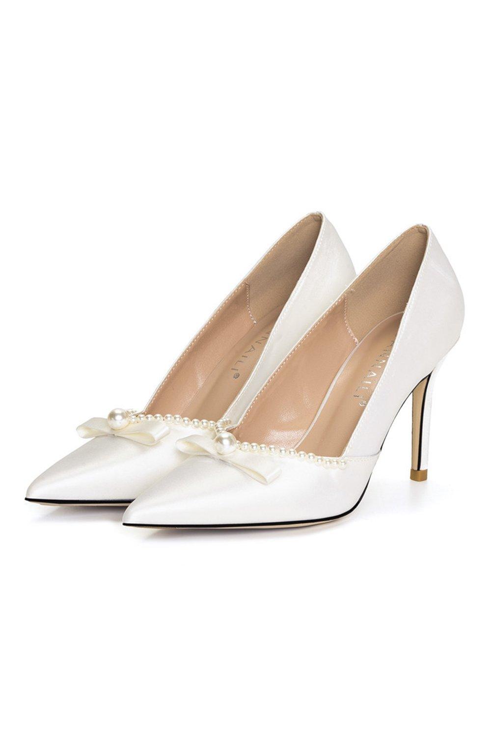 Stiletto Heel 9cm Satin Heels Bridal Shoes CK0112 - COCOMELODY