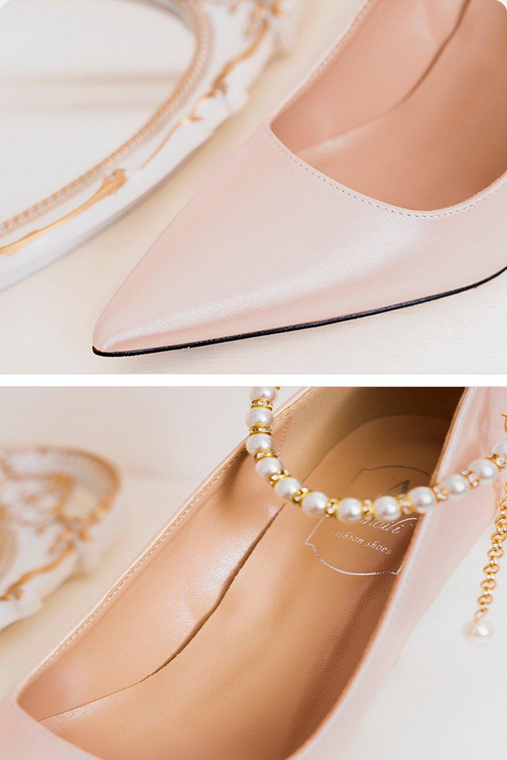 Stiletto Heel 9cm Satin Heels Bridal Shoes CK0114 - COCOMELODY