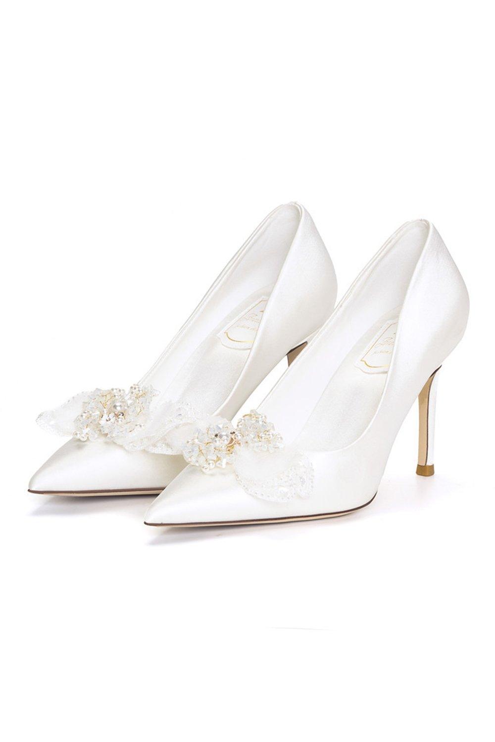 Stiletto Heel 9cm Satin Heels Bridal Shoes CK0118