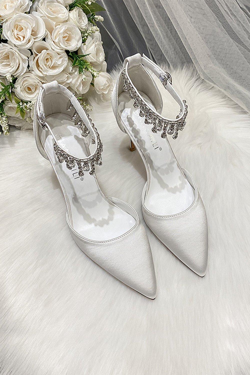 Stiletto Heel 9cm Satin Heels Bridal Shoes CK0119 - COCOMELODY