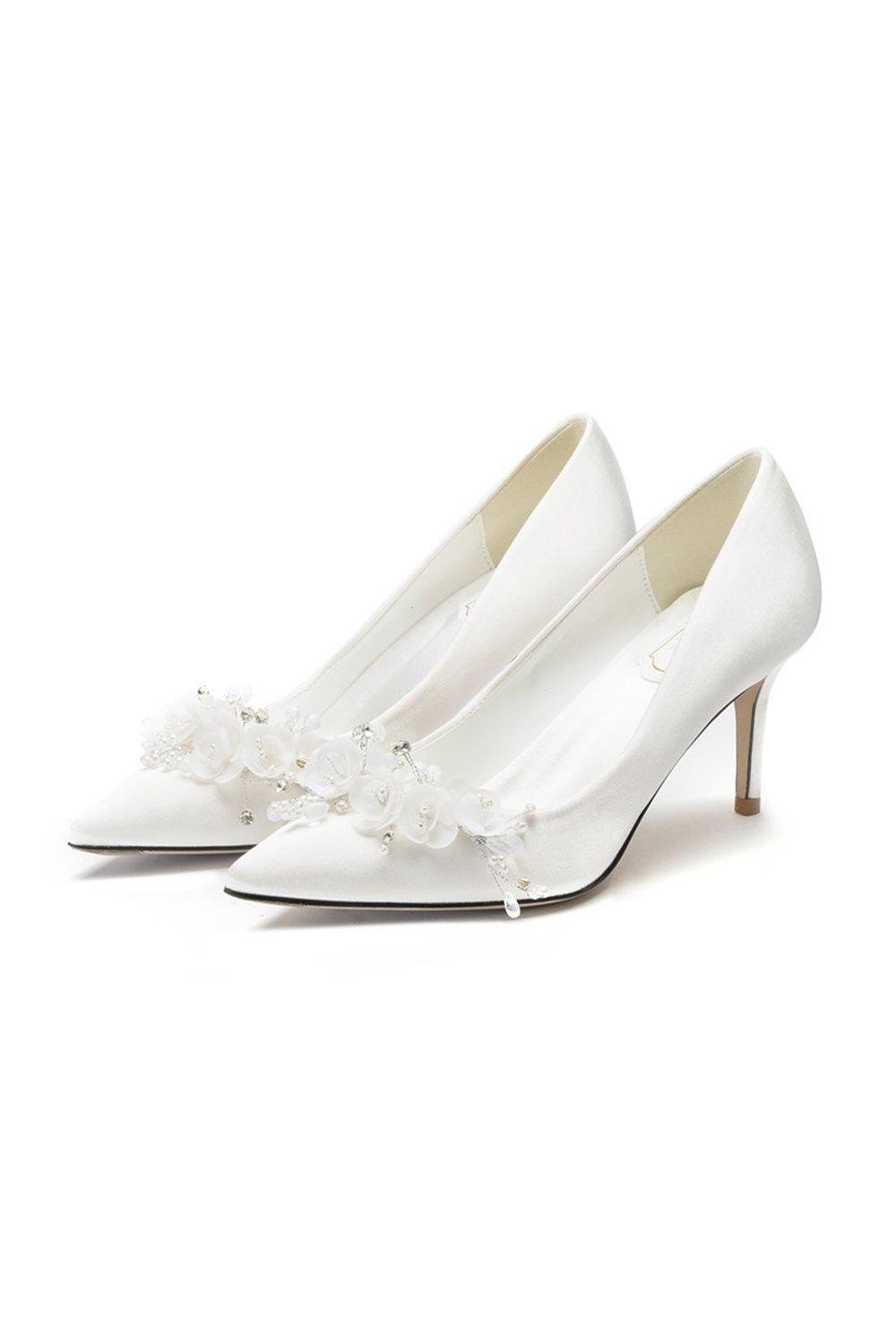 Stiletto Heel 7cm Satin Heels Bridal Shoes CK0127 - COCOMELODY