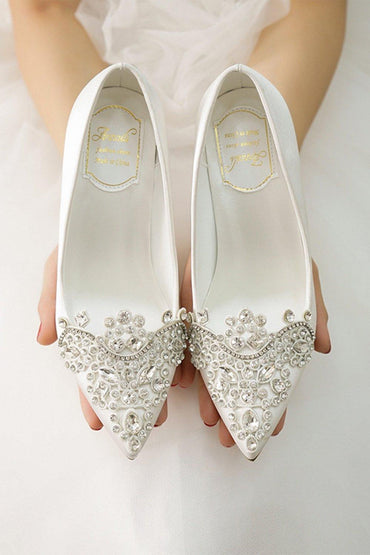 Stiletto Heel 9cm Satin Heels Bridal Shoes CK0128 - COCOMELODY