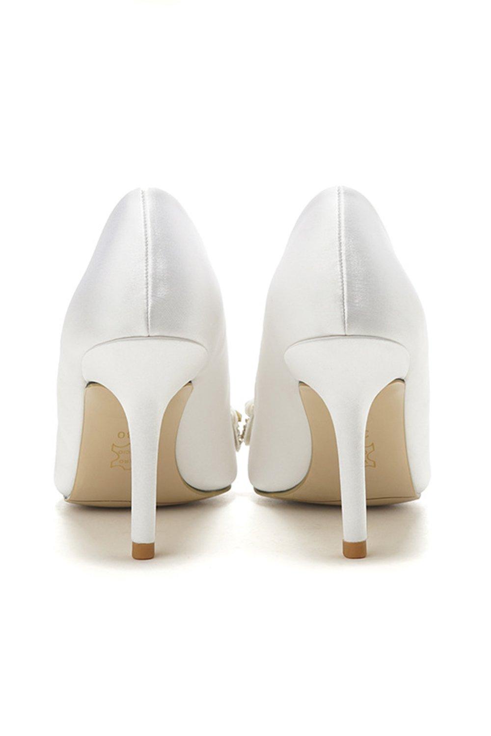 Stiletto Heel 9cm Satin Heels Bridal Shoes CK0128 - COCOMELODY