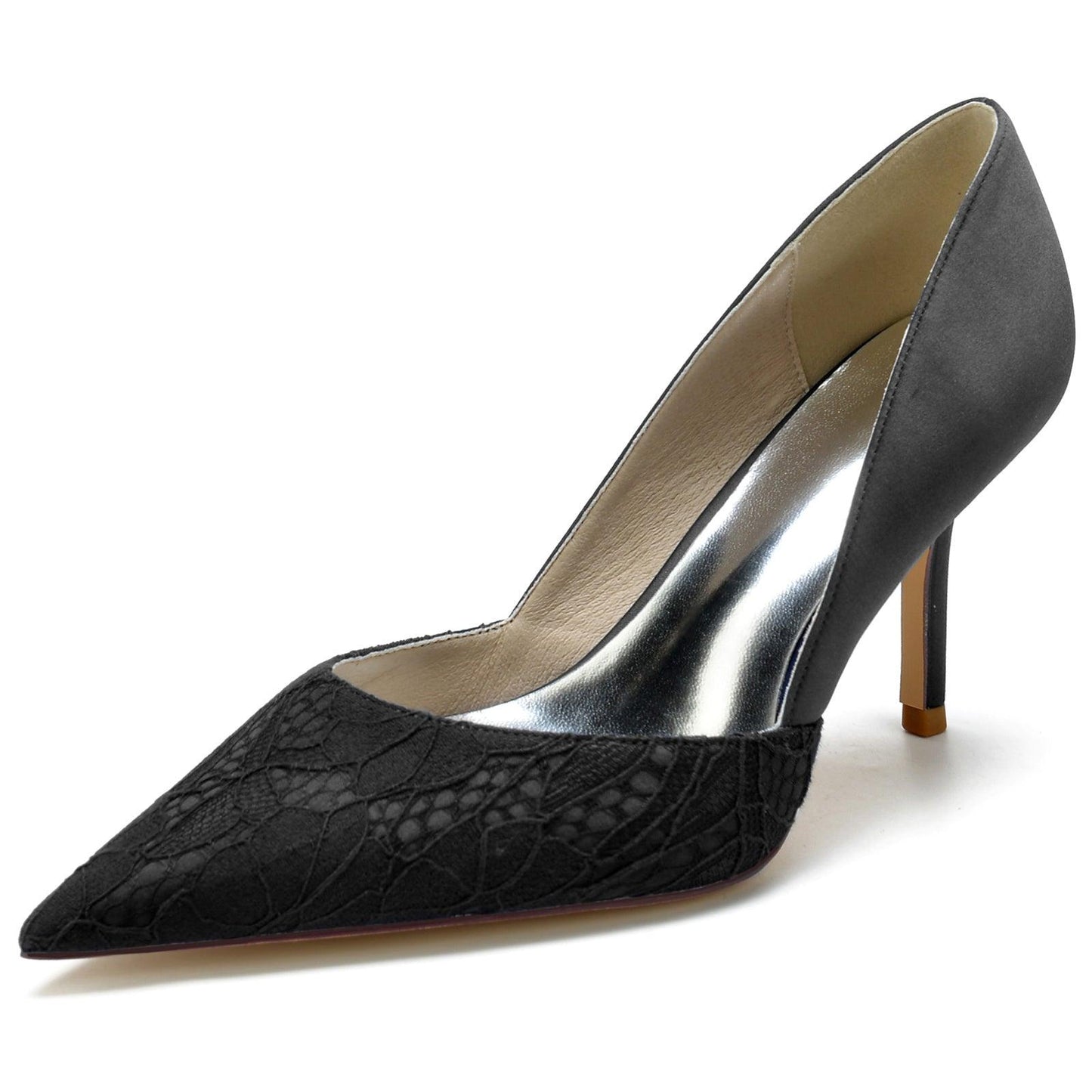 Stiletto Heel 8.5cm Silk-Like Lace Shoes CK0132 - COCOMELODY