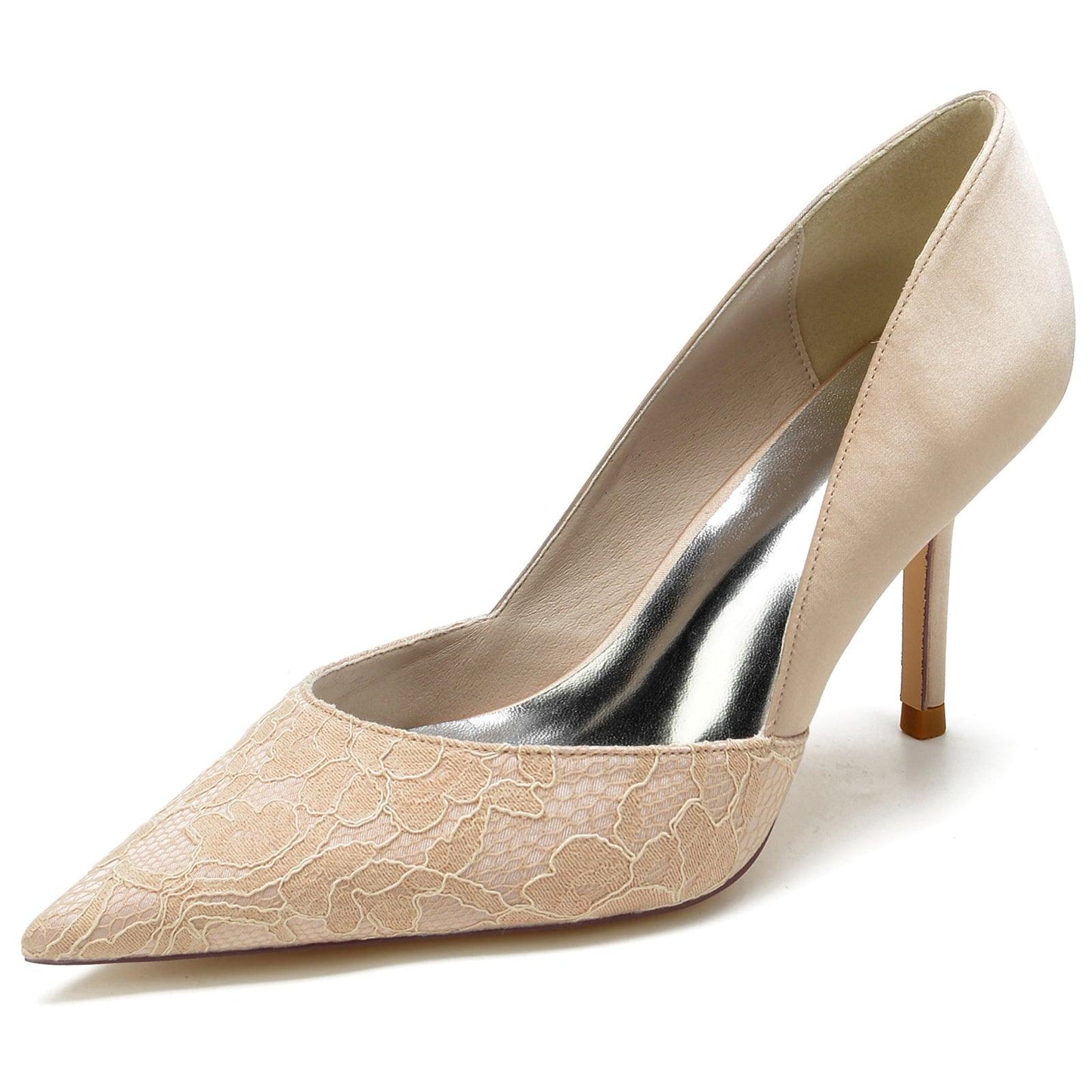 Stiletto Heel 8.5cm Silk-Like Lace Shoes CK0132 - COCOMELODY