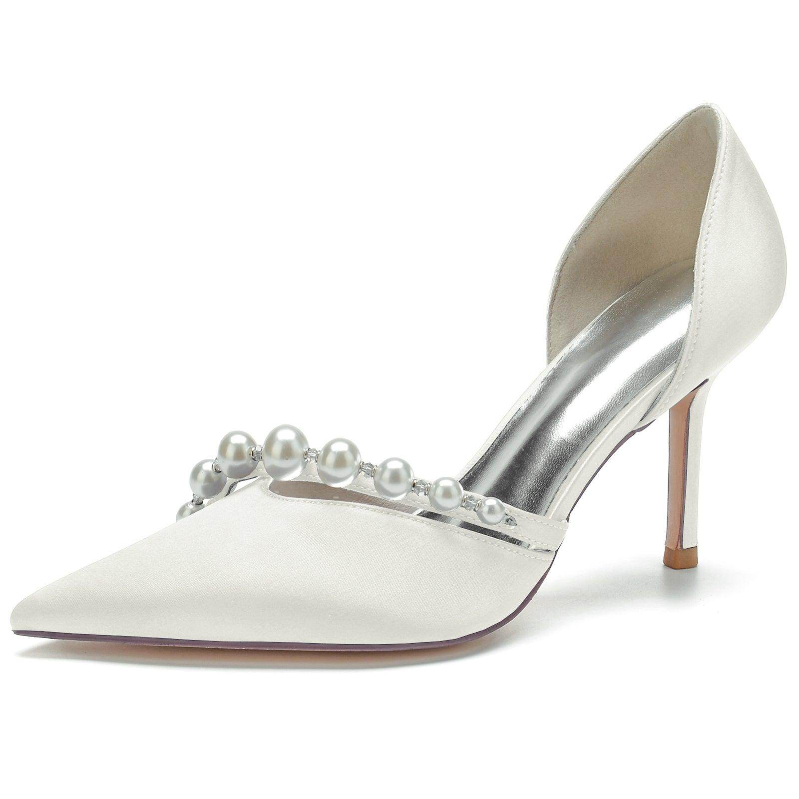 Stiletto Heel 8.5cm Silk-Like Shoes CK0134 - COCOMELODY