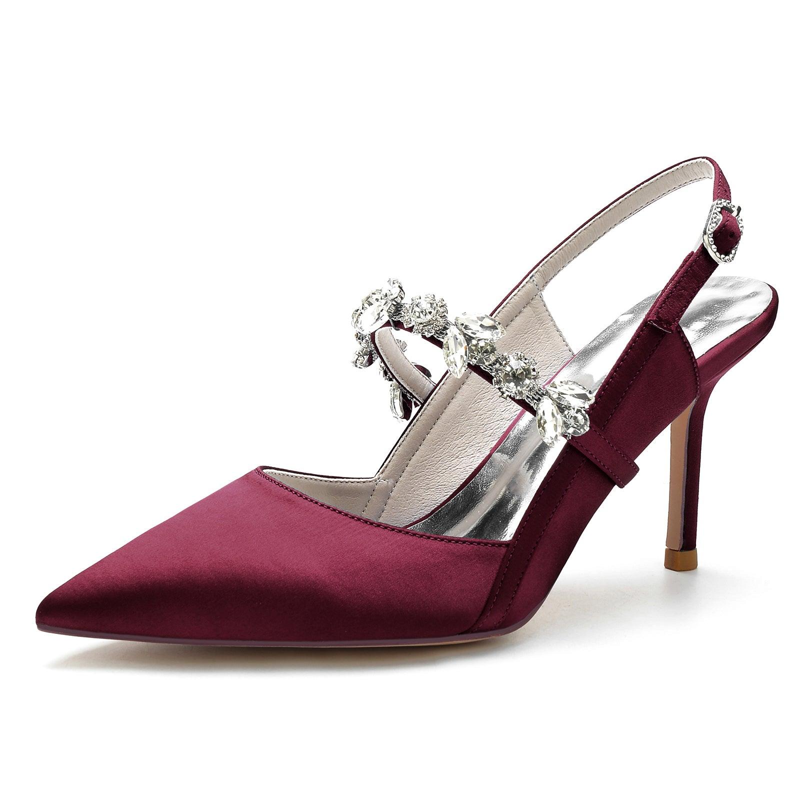 Stiletto Heel 8.5cm Silk-Like Shoes CK0137 - COCOMELODY