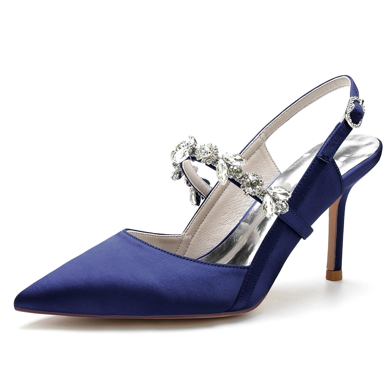 Stiletto Heel 8.5cm Silk-Like Shoes CK0137 - COCOMELODY
