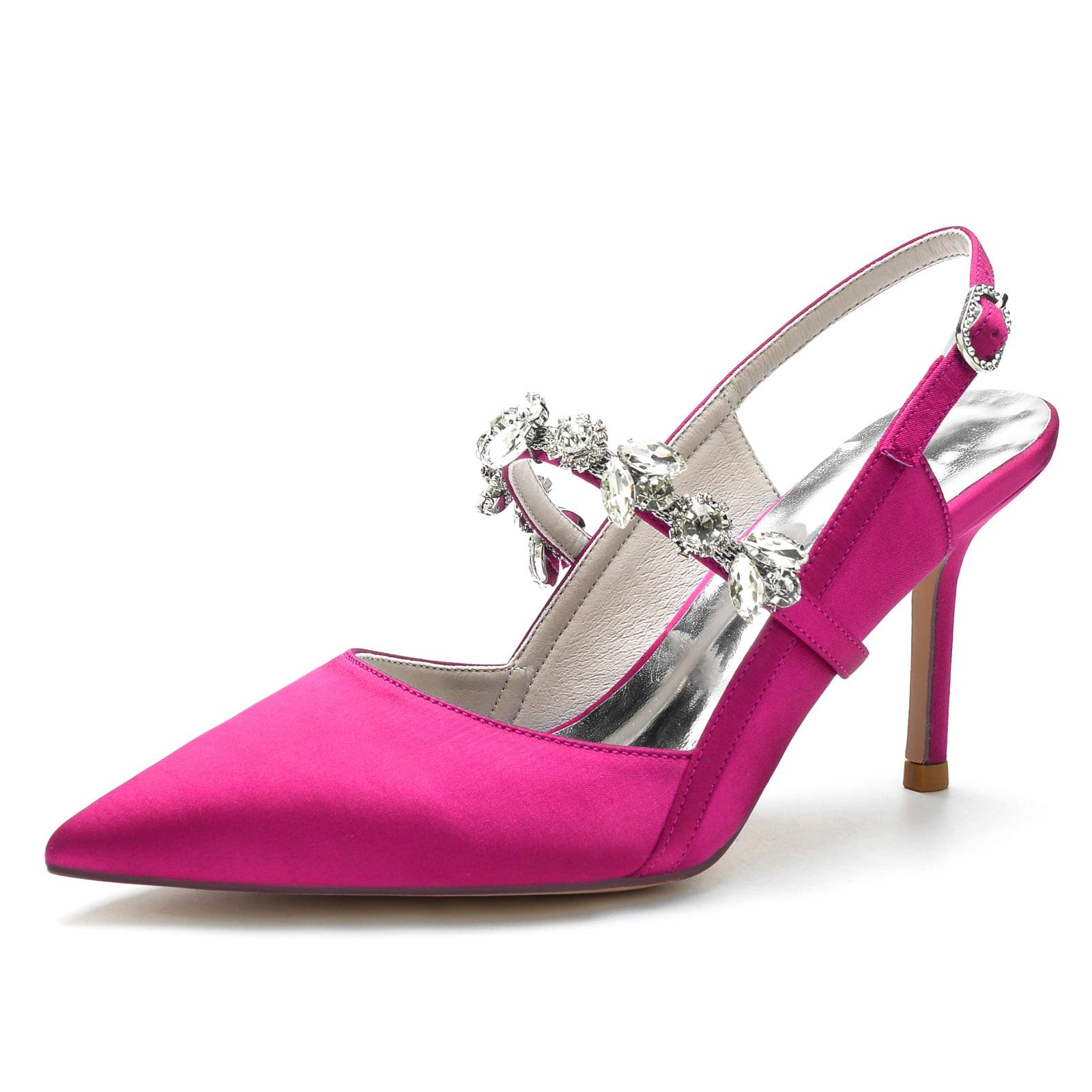 Stiletto Heel 8.5cm Silk-Like Shoes CK0137 - COCOMELODY