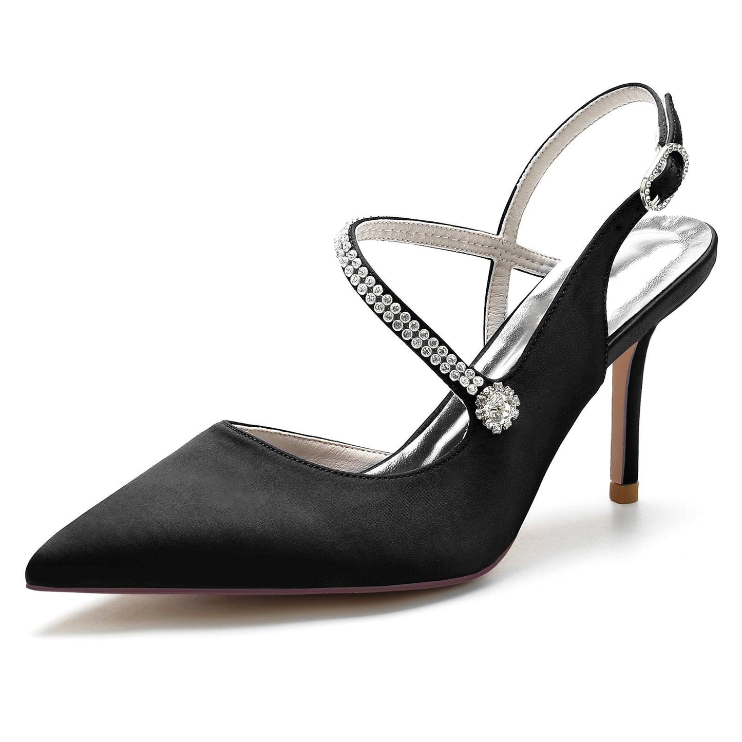 Stiletto Heel 8.5cm Silk-Like Shoes CK0138 - COCOMELODY