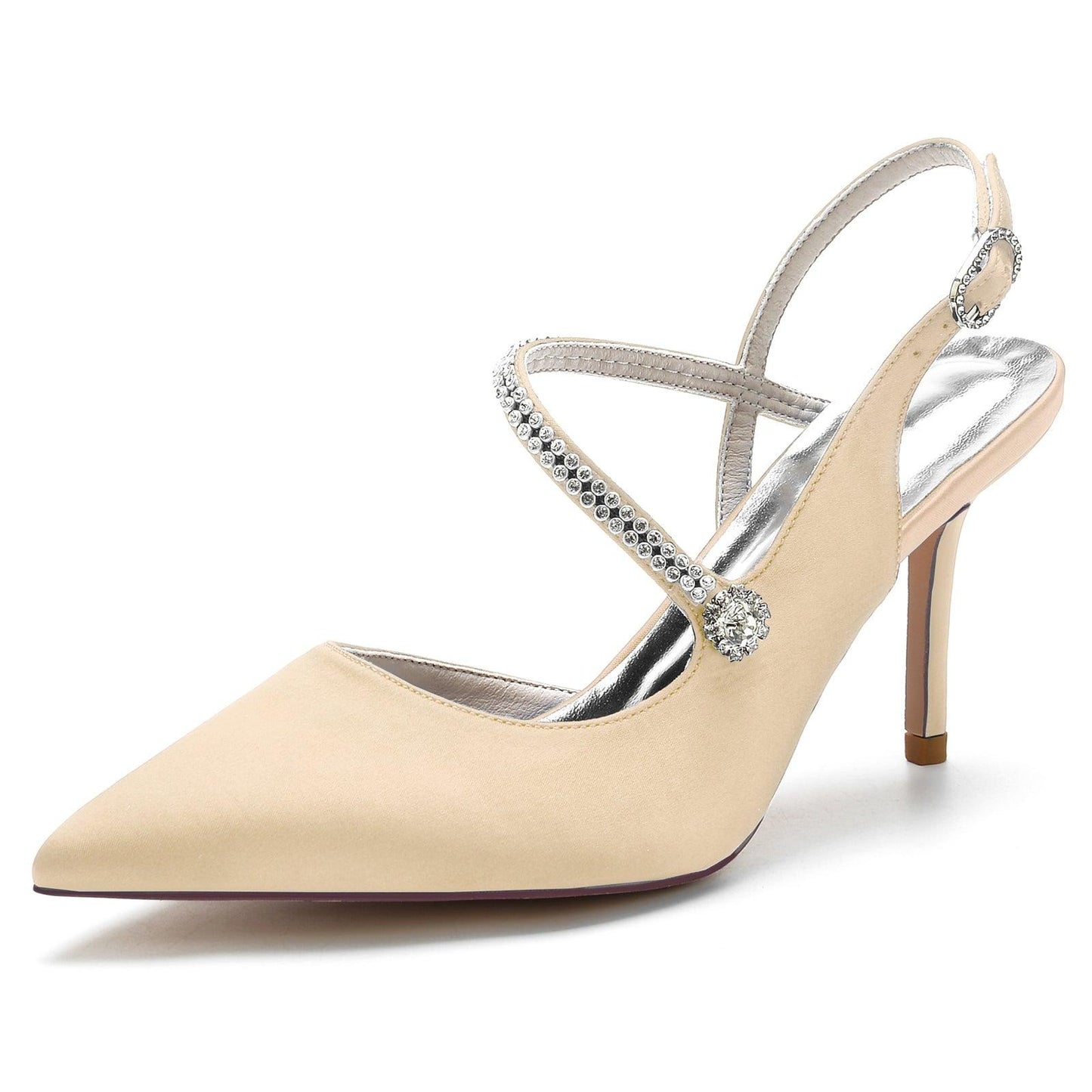 Stiletto Heel 8.5cm Silk-Like Shoes CK0138 - COCOMELODY