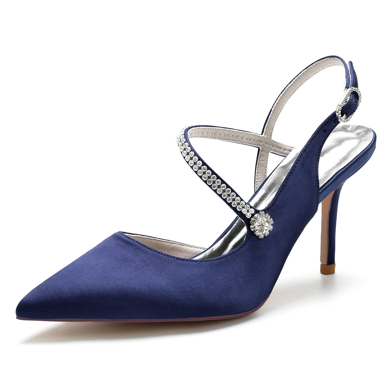 Stiletto Heel 8.5cm Silk-Like Shoes CK0138 - COCOMELODY