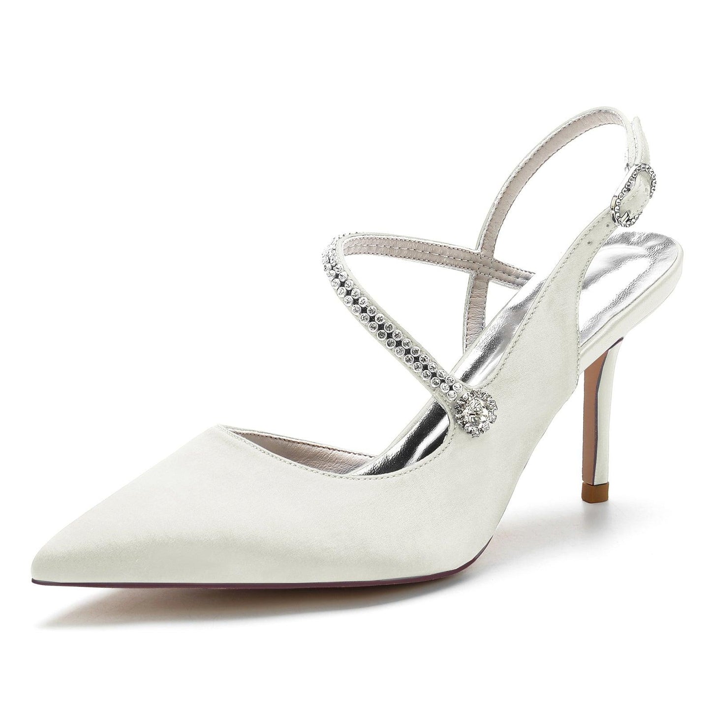 Stiletto Heel 8.5cm Silk-Like Shoes CK0138 - COCOMELODY