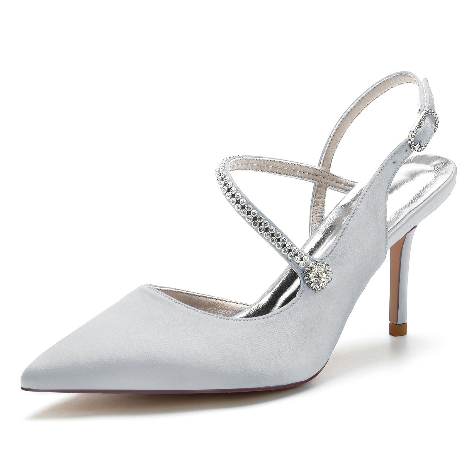 Stiletto Heel 8.5cm Silk-Like Shoes CK0138 - COCOMELODY