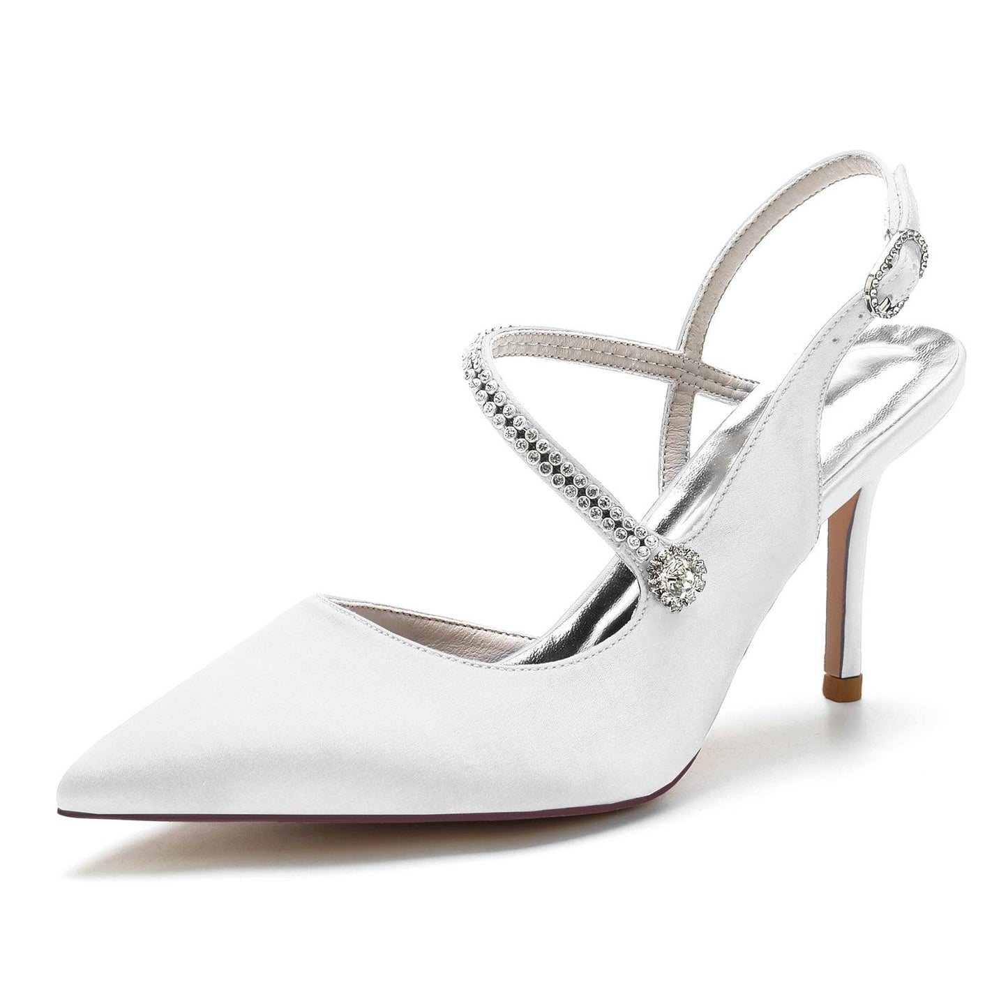 Stiletto Heel 8.5cm Silk-Like Shoes CK0138 - COCOMELODY