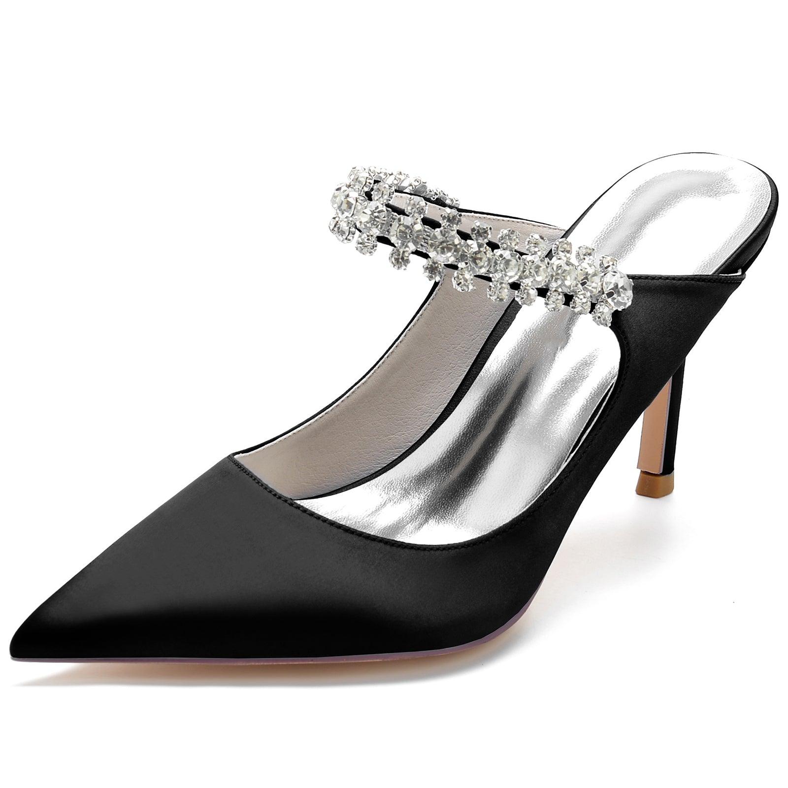 Stiletto Heel 8.5cm Silk-Like Lace Shoes CK0142 - COCOMELODY