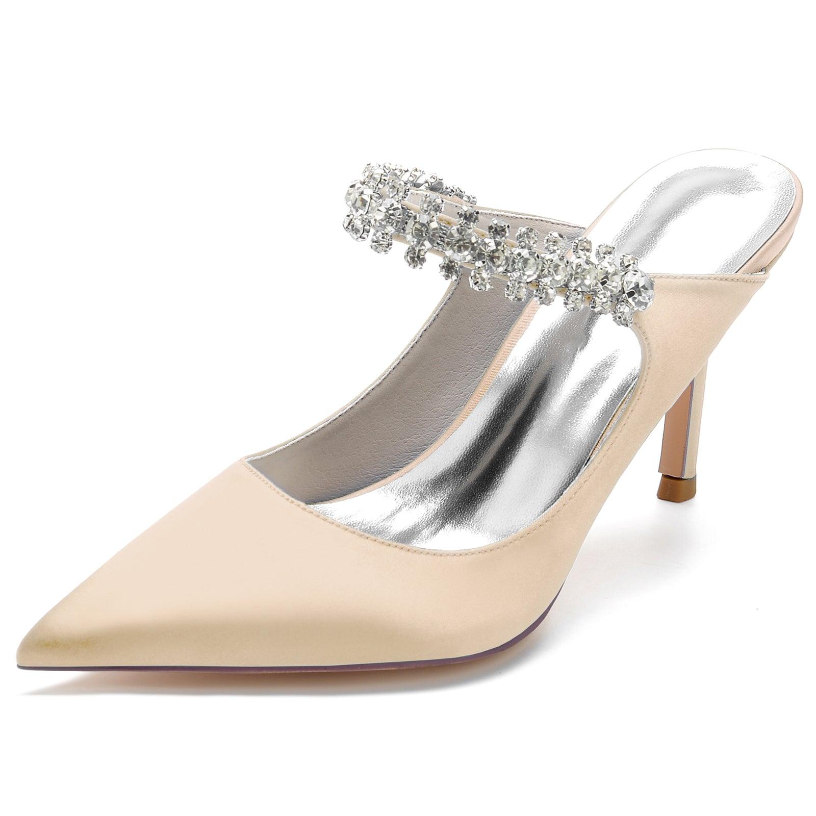 Stiletto Heel 8.5cm Silk-Like Lace Shoes CK0142 - COCOMELODY