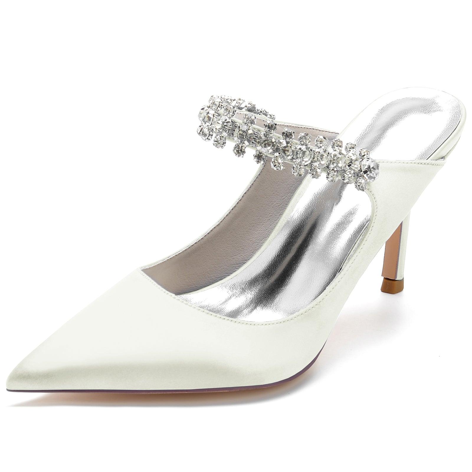 Stiletto Heel 8.5cm Silk-Like Lace Shoes CK0142 - COCOMELODY
