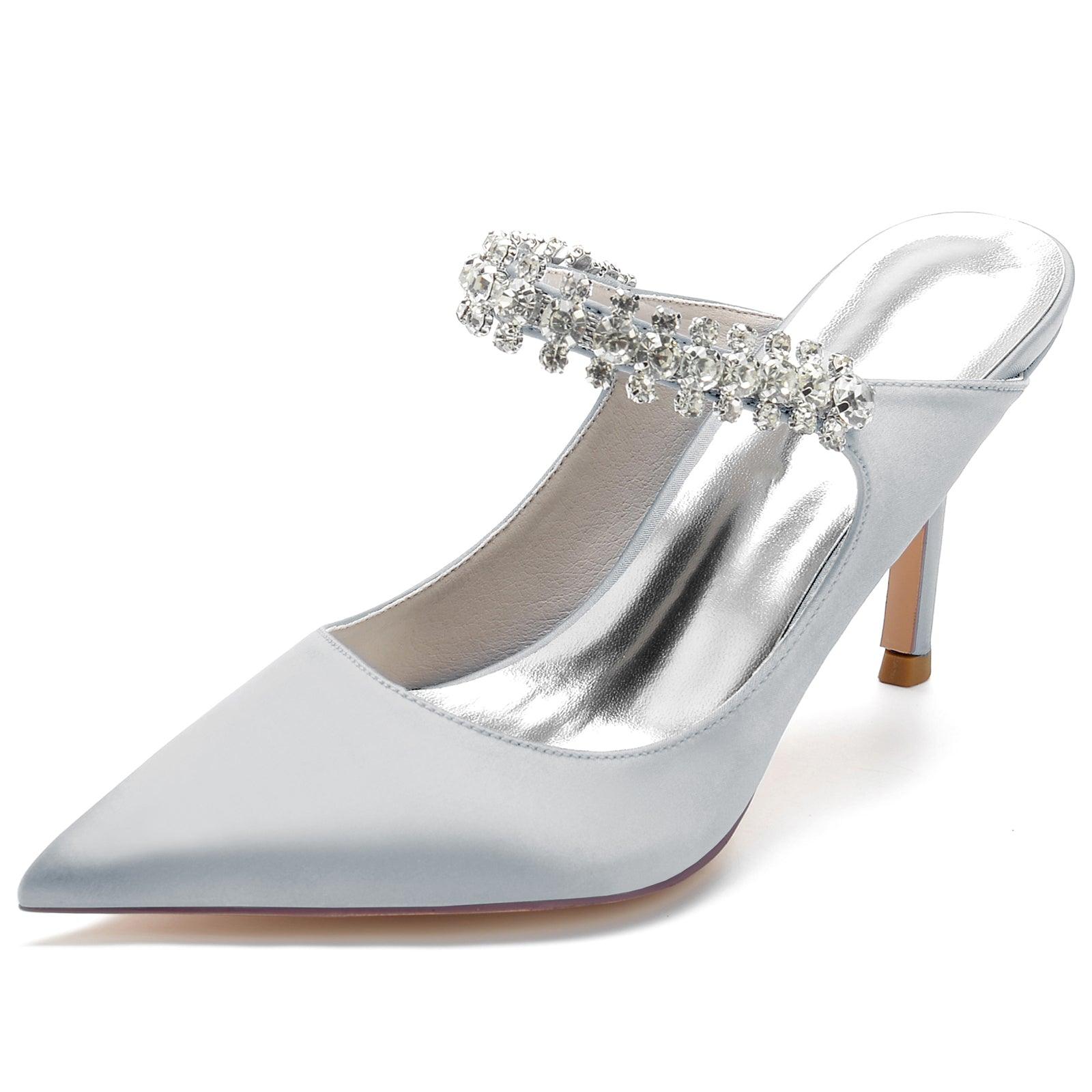 Stiletto Heel 8.5cm Silk-Like Lace Shoes CK0142 - COCOMELODY