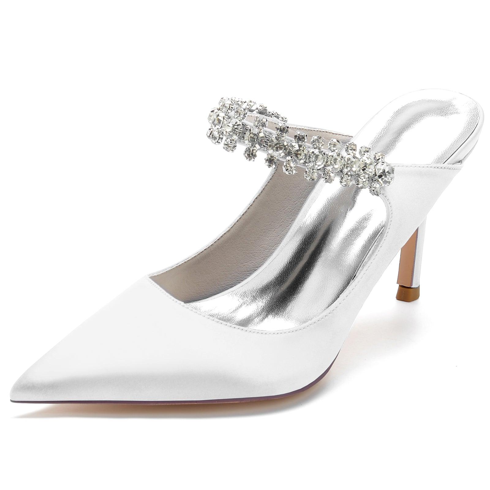 Stiletto Heel 8.5cm Silk-Like Lace Shoes CK0142 - COCOMELODY