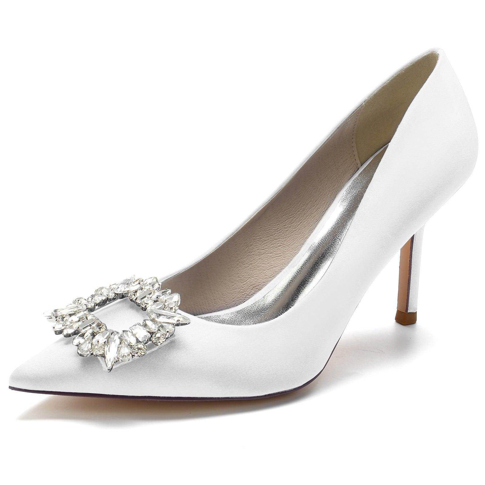 Stiletto Heel 8.5cm Silk-Like Shoes CK0147 - COCOMELODY