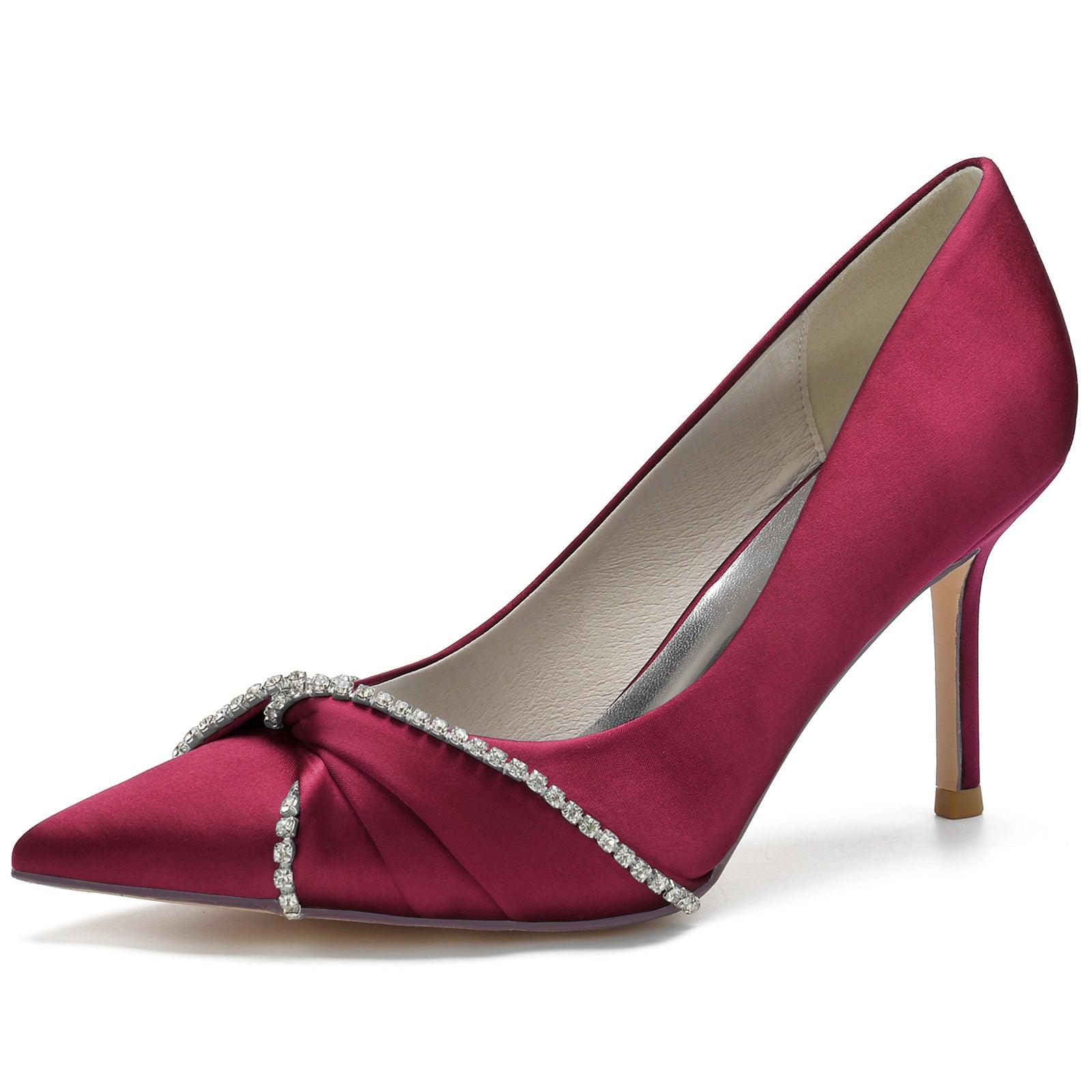Stiletto Heel 8.5cm Silk-Like Shoes CK0148 - COCOMELODY