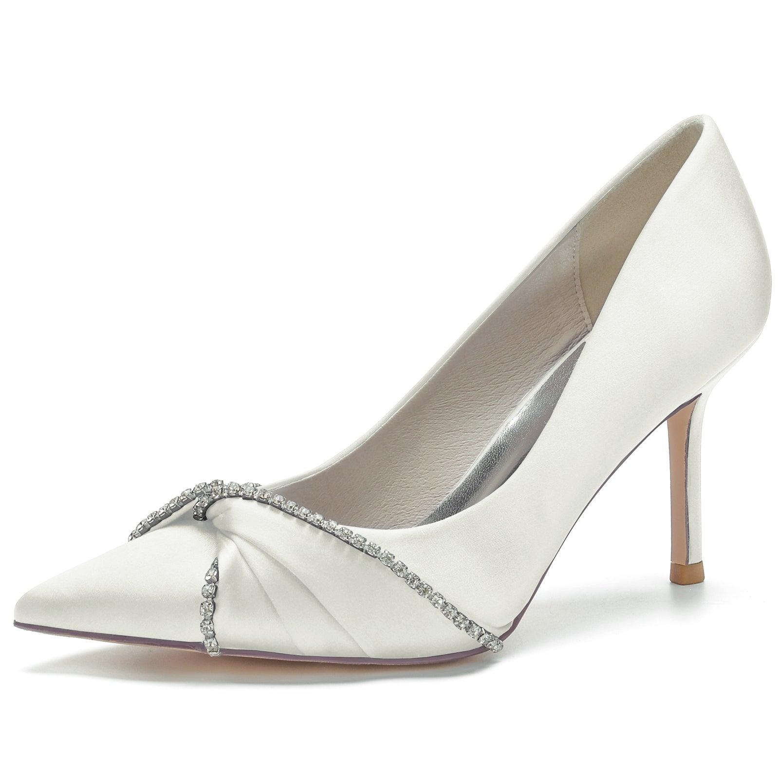 Stiletto Heel 8.5cm Silk-Like Shoes CK0148 - COCOMELODY