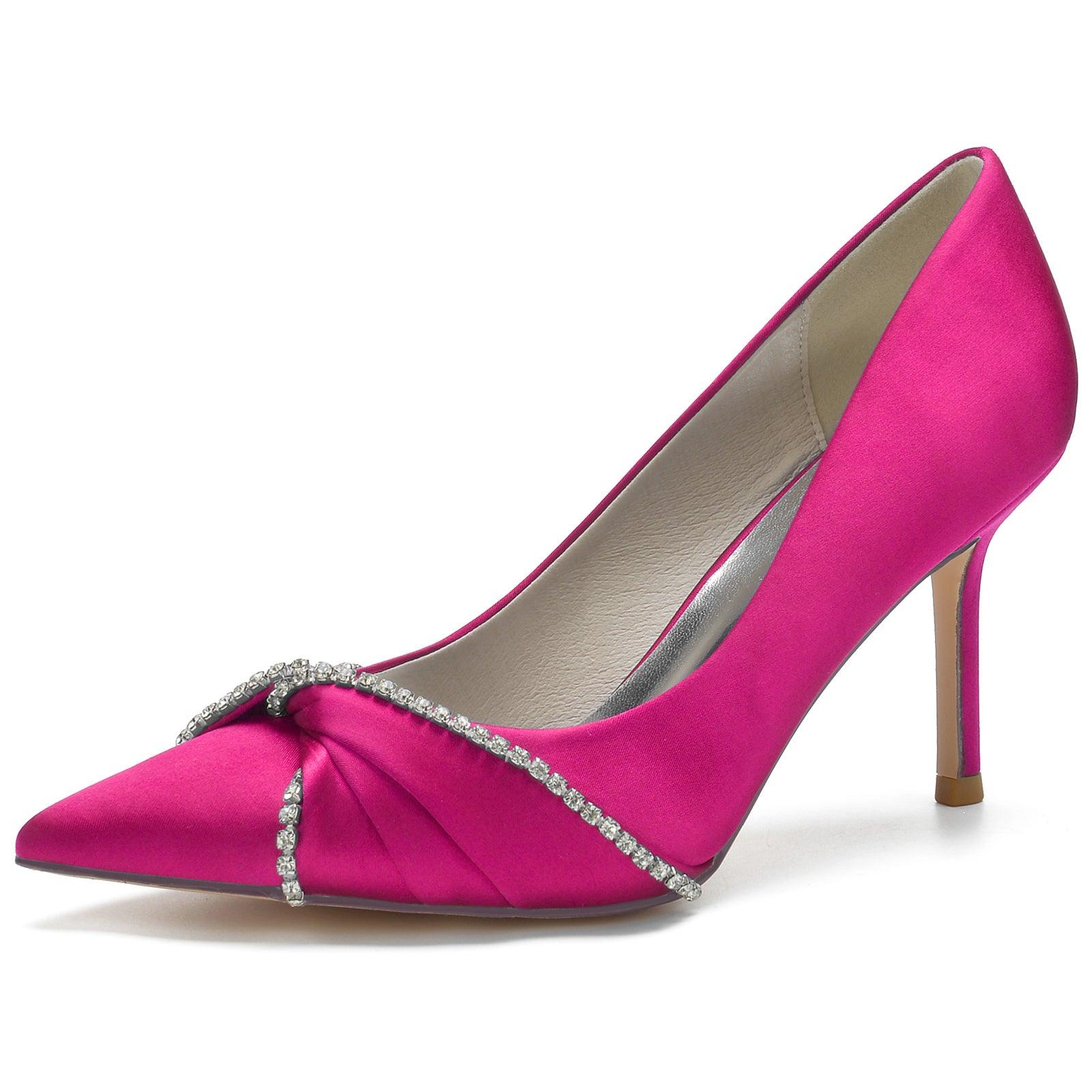 Stiletto Heel 8.5cm Silk-Like Shoes CK0148 - COCOMELODY