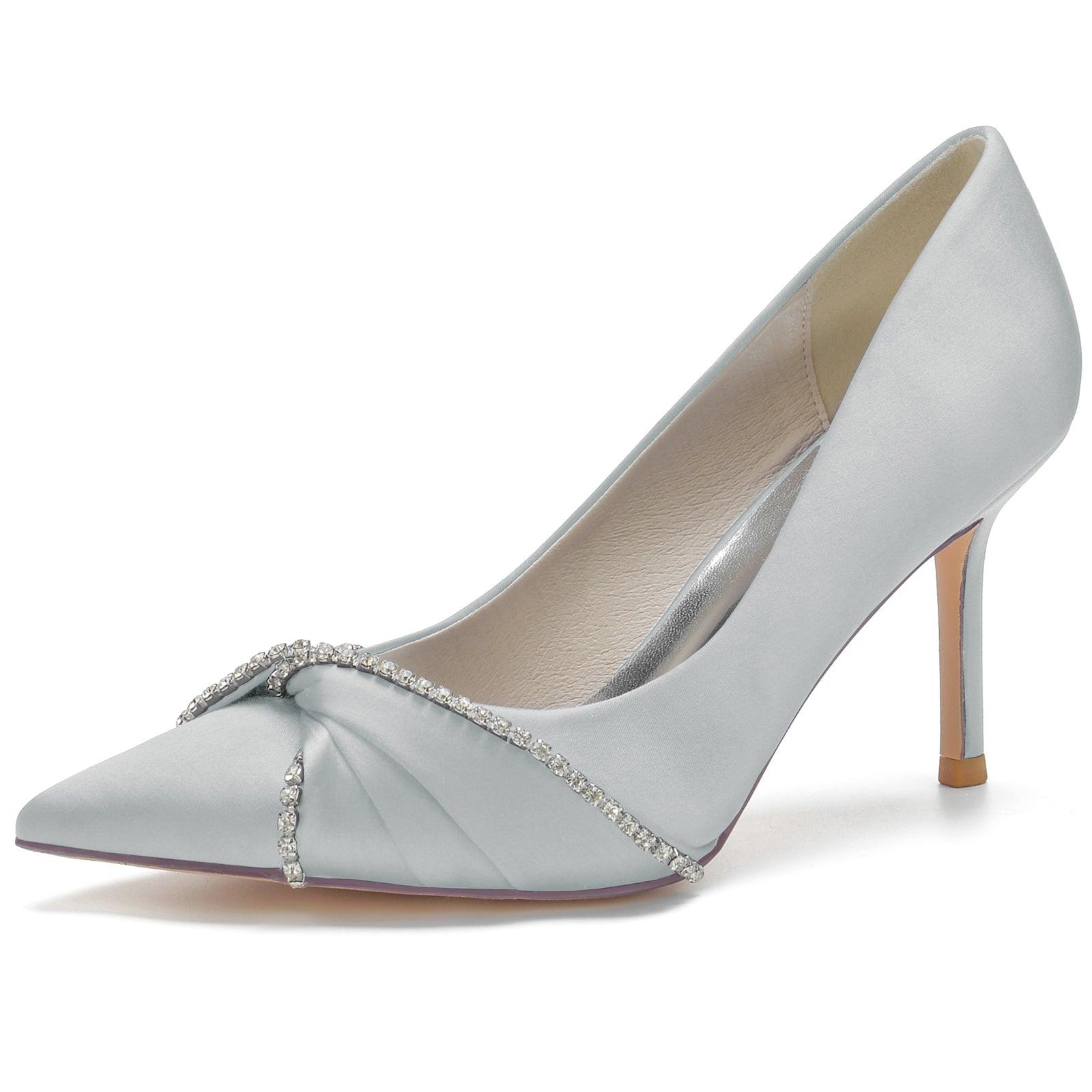Stiletto Heel 8.5cm Silk-Like Shoes CK0148 - COCOMELODY