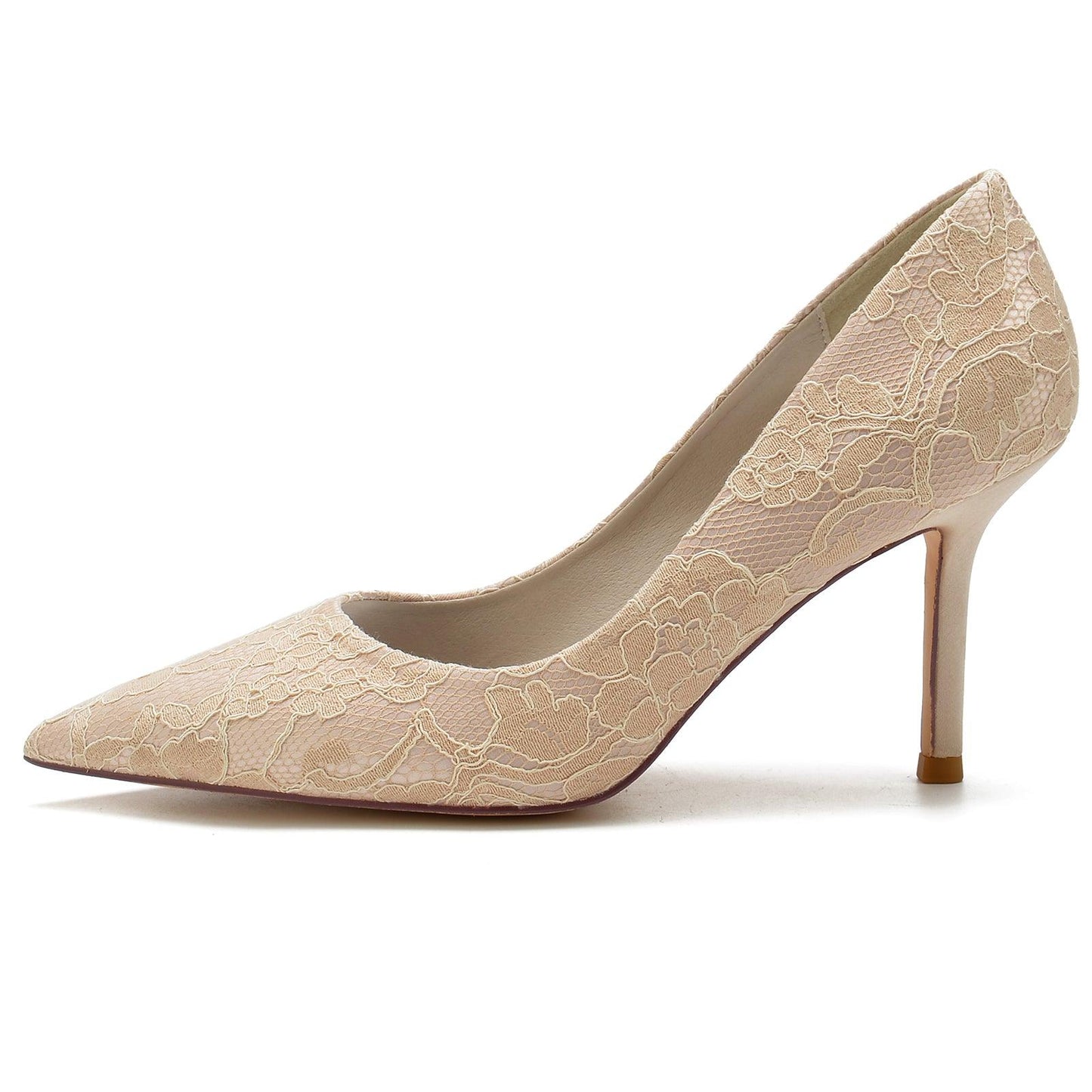 Stiletto Heel 8.5cm Silk-Like Lace Shoes CK0153 - COCOMELODY