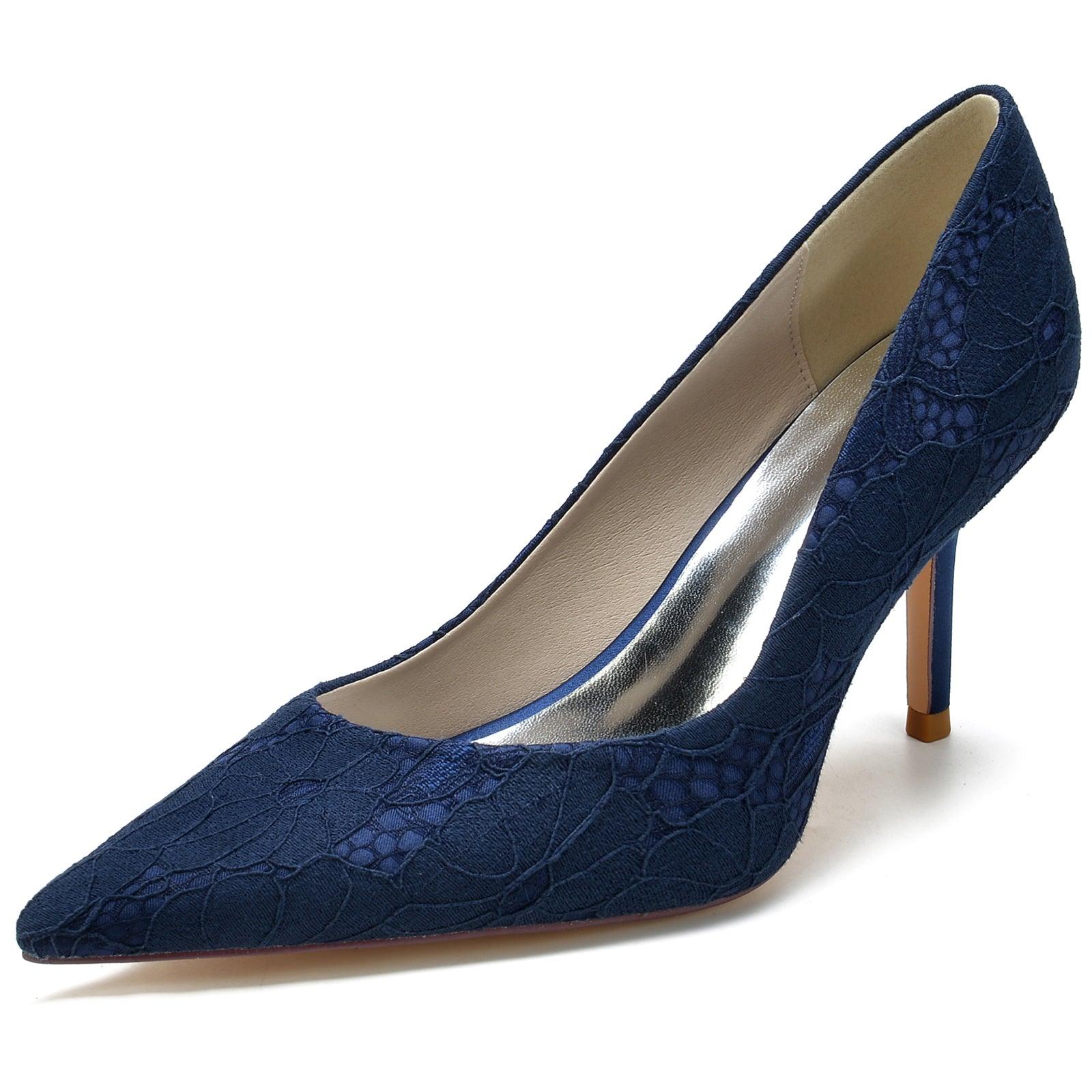 Stiletto Heel 8.5cm Silk-Like Lace Shoes CK0153 - COCOMELODY