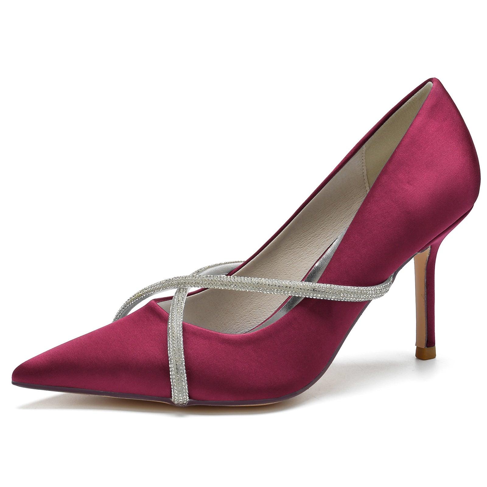 Stiletto Heel 8.5cm Silk-Like Shoes CK0154 - COCOMELODY