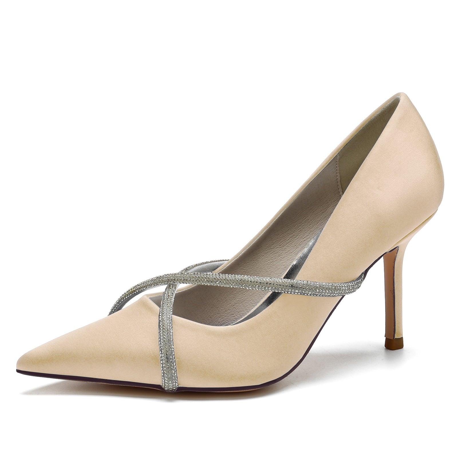Stiletto Heel 8.5cm Silk-Like Shoes CK0154 - COCOMELODY