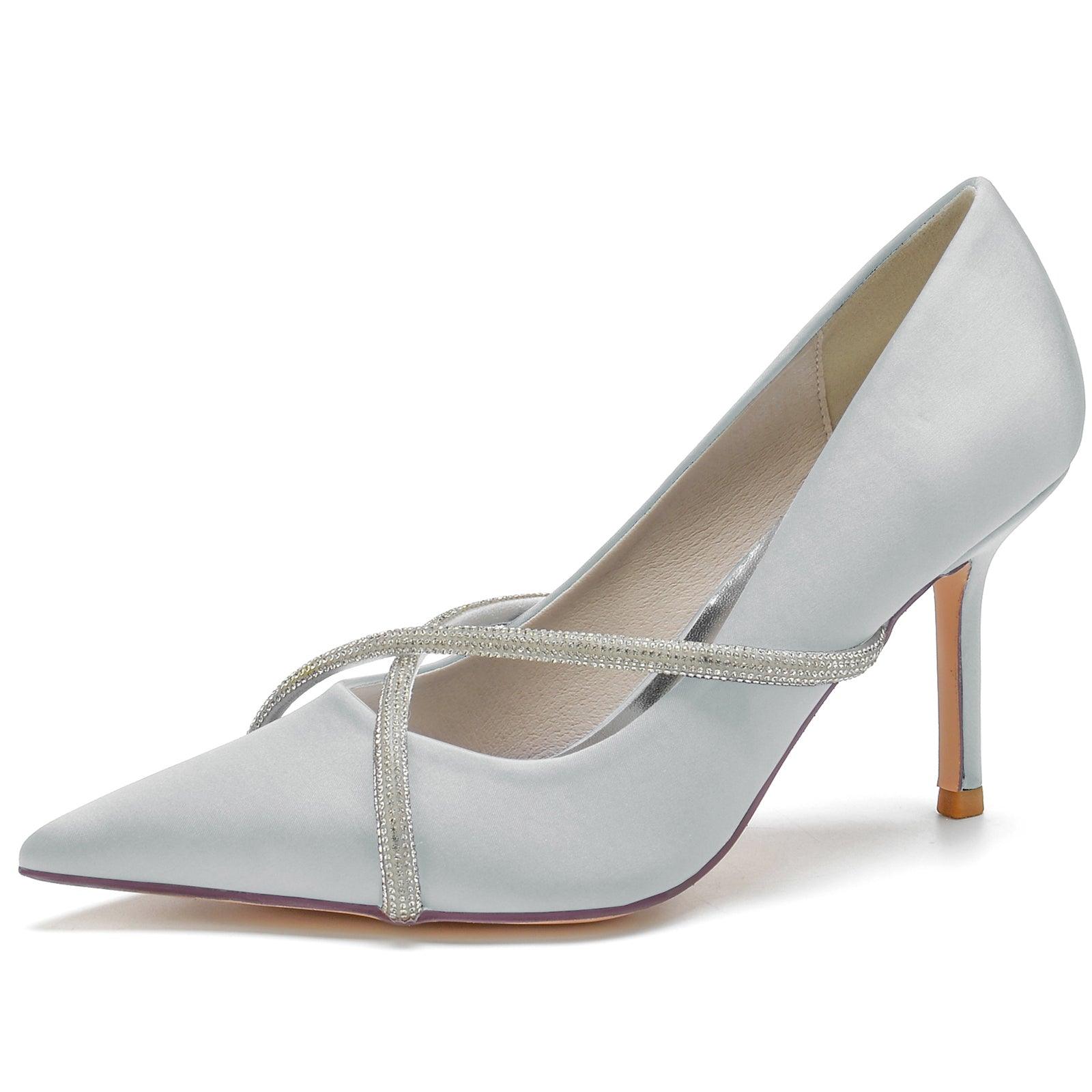 Stiletto Heel 8.5cm Silk-Like Shoes CK0154 - COCOMELODY