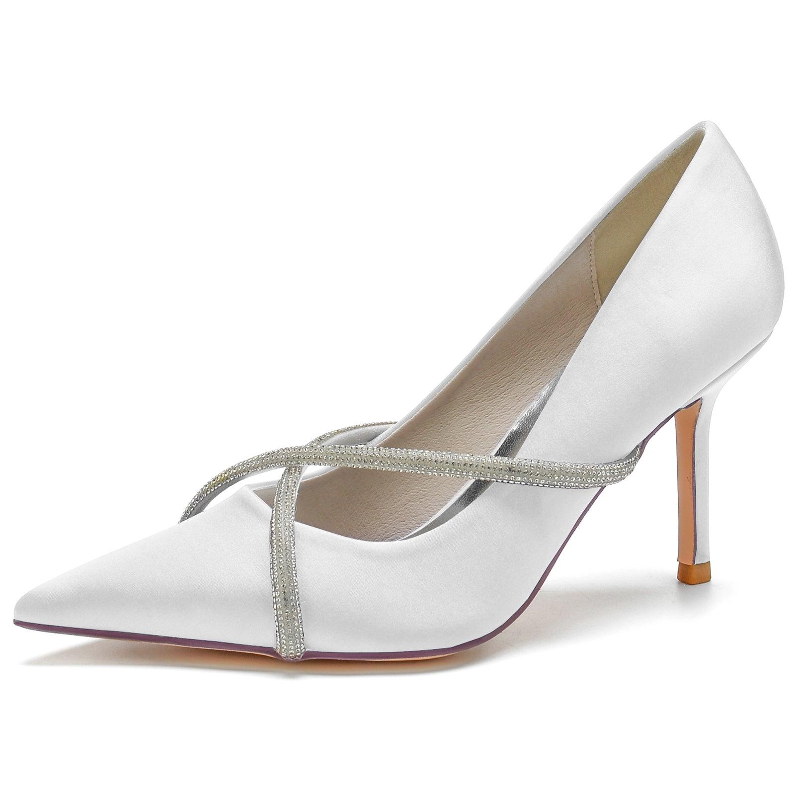 Stiletto Heel 8.5cm Silk-Like Shoes CK0154 - COCOMELODY
