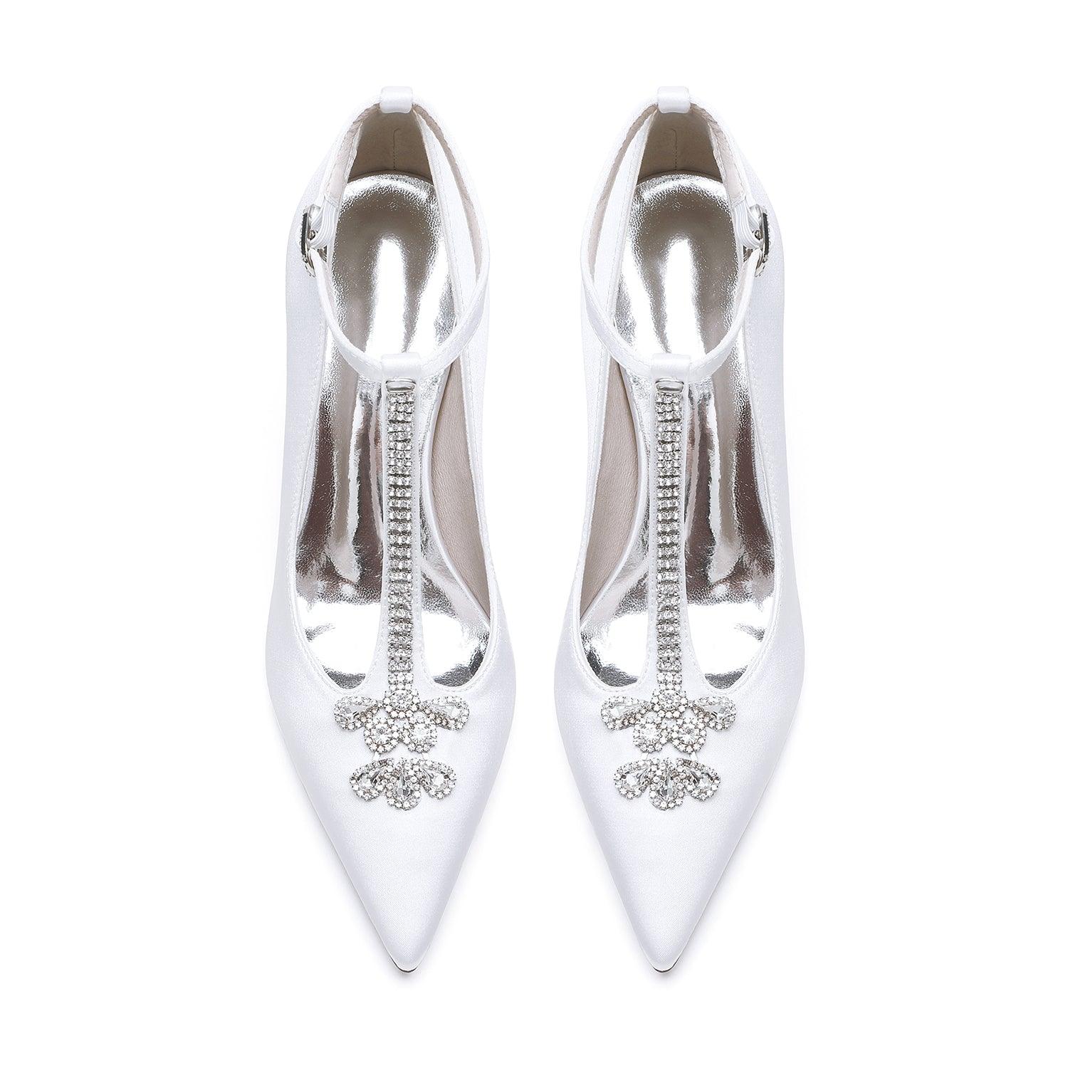 Stiletto Heel 8.5cm Silk-Like Shoes CK0155 - COCOMELODY