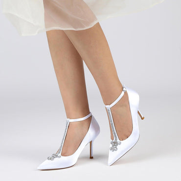 Stiletto Heel 8.5cm Silk-Like Shoes CK0155 - COCOMELODY