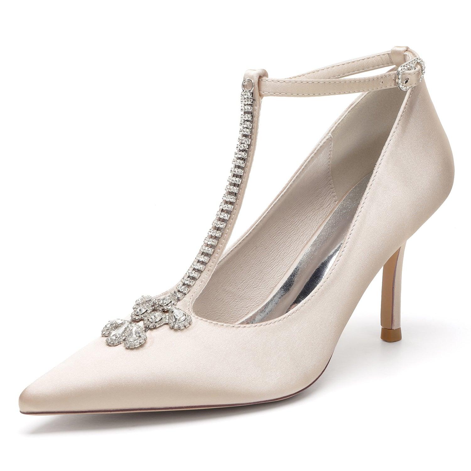 Stiletto Heel 8.5cm Silk-Like Shoes CK0155 - COCOMELODY