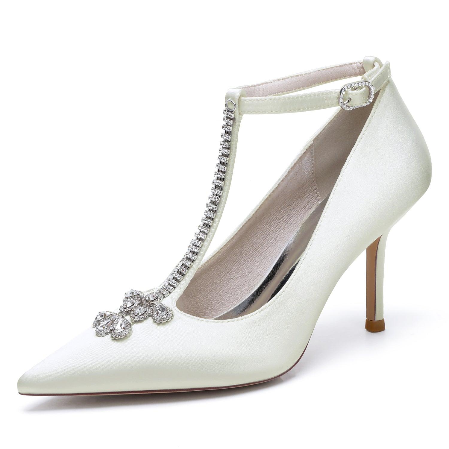 Stiletto Heel 8.5cm Silk-Like Shoes CK0155 - COCOMELODY