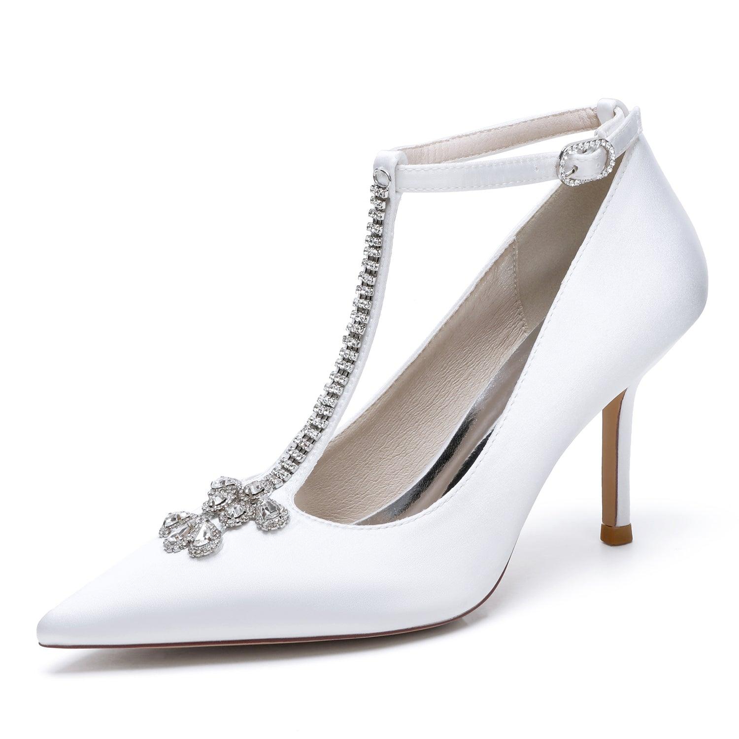 Stiletto Heel 8.5cm Silk-Like Shoes CK0155 - COCOMELODY