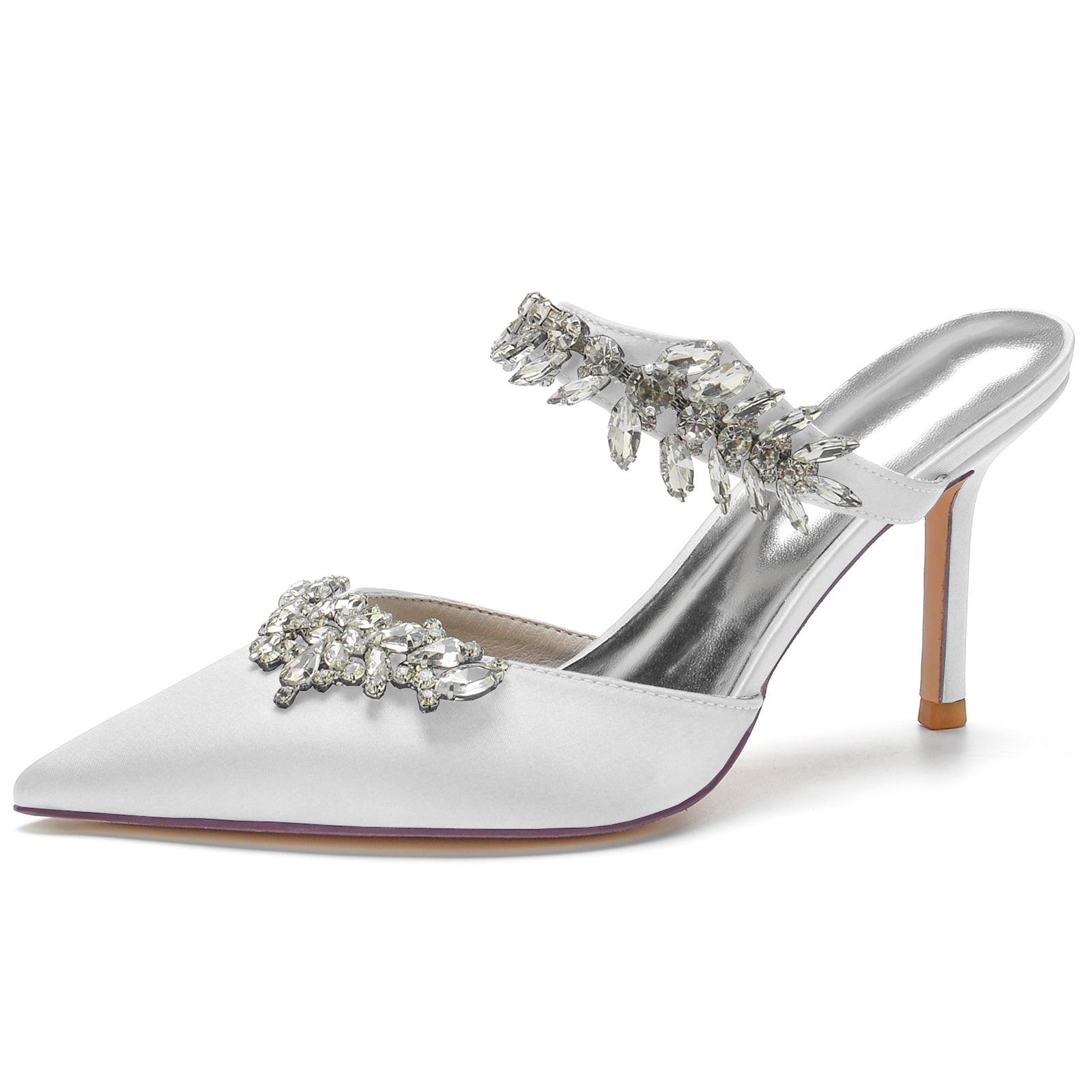 Stiletto Heel 8.5cm Silk-Like Shoes CK0158 - COCOMELODY