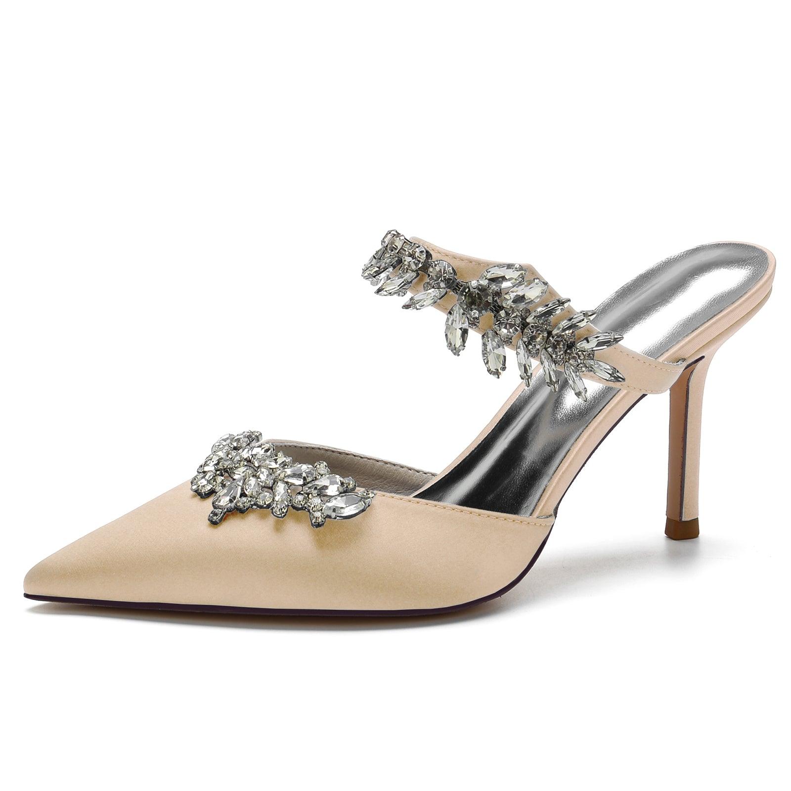 Stiletto Heel 8.5cm Silk-Like Shoes CK0158 - COCOMELODY