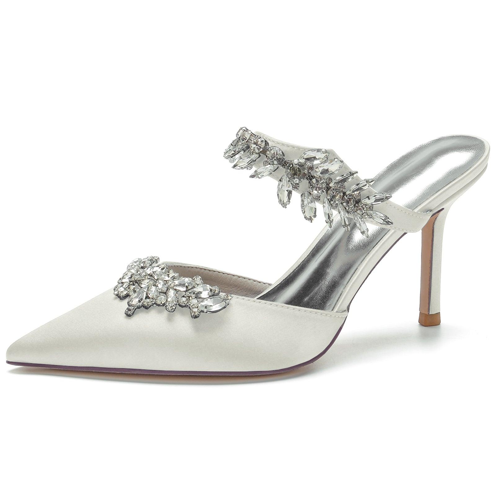 Stiletto Heel 8.5cm Silk-Like Shoes CK0158 - COCOMELODY
