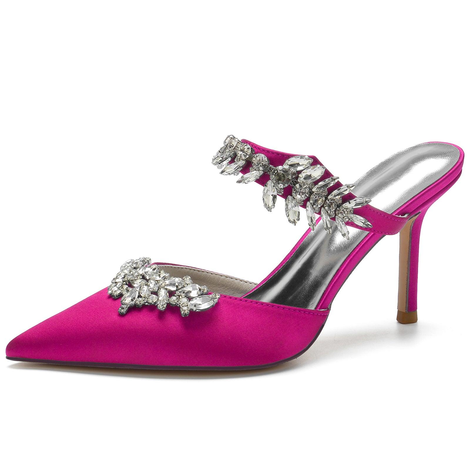 Stiletto Heel 8.5cm Silk-Like Shoes CK0158 - COCOMELODY