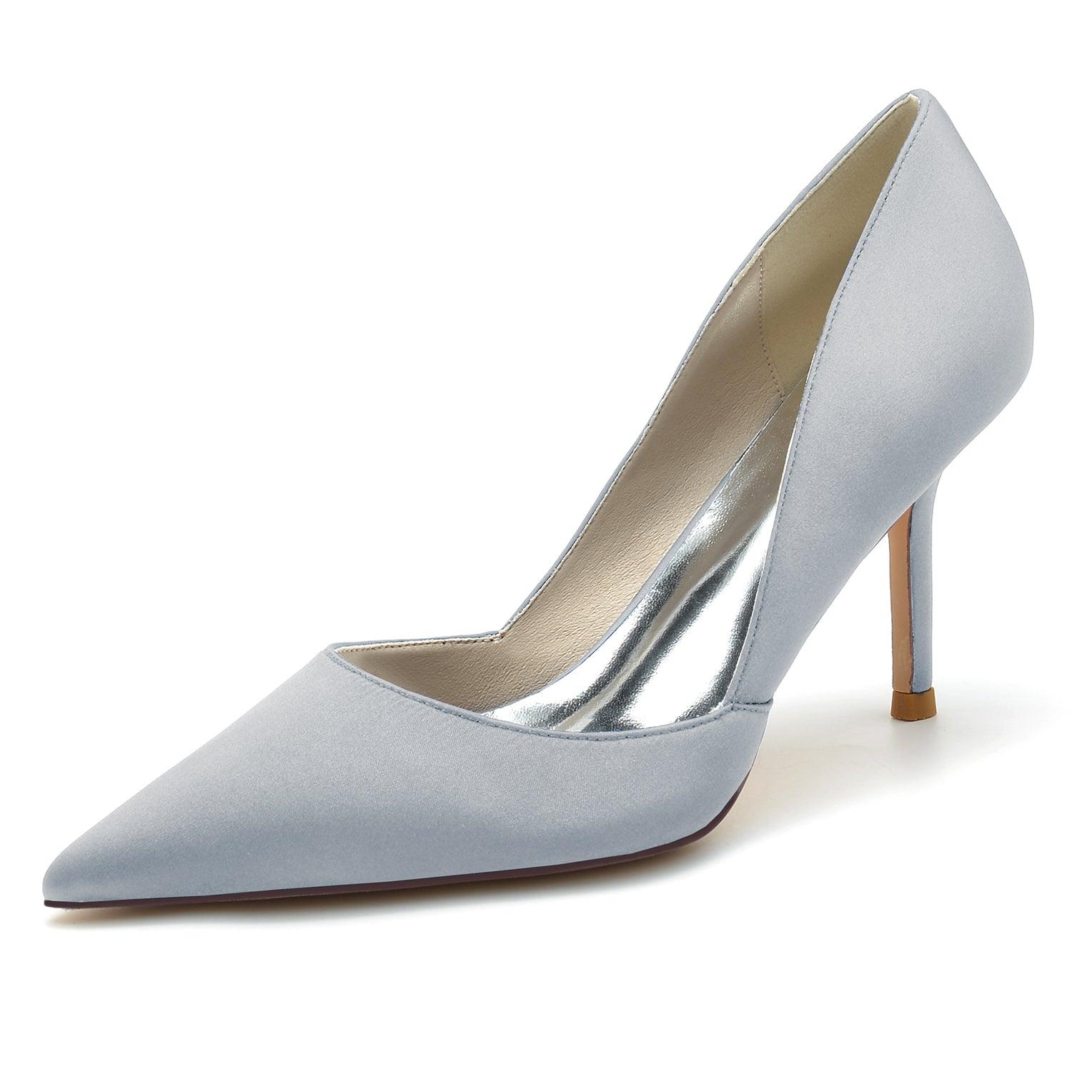 Stiletto Heel 8.5cm Silk-Like Shoes CK0160 - COCOMELODY