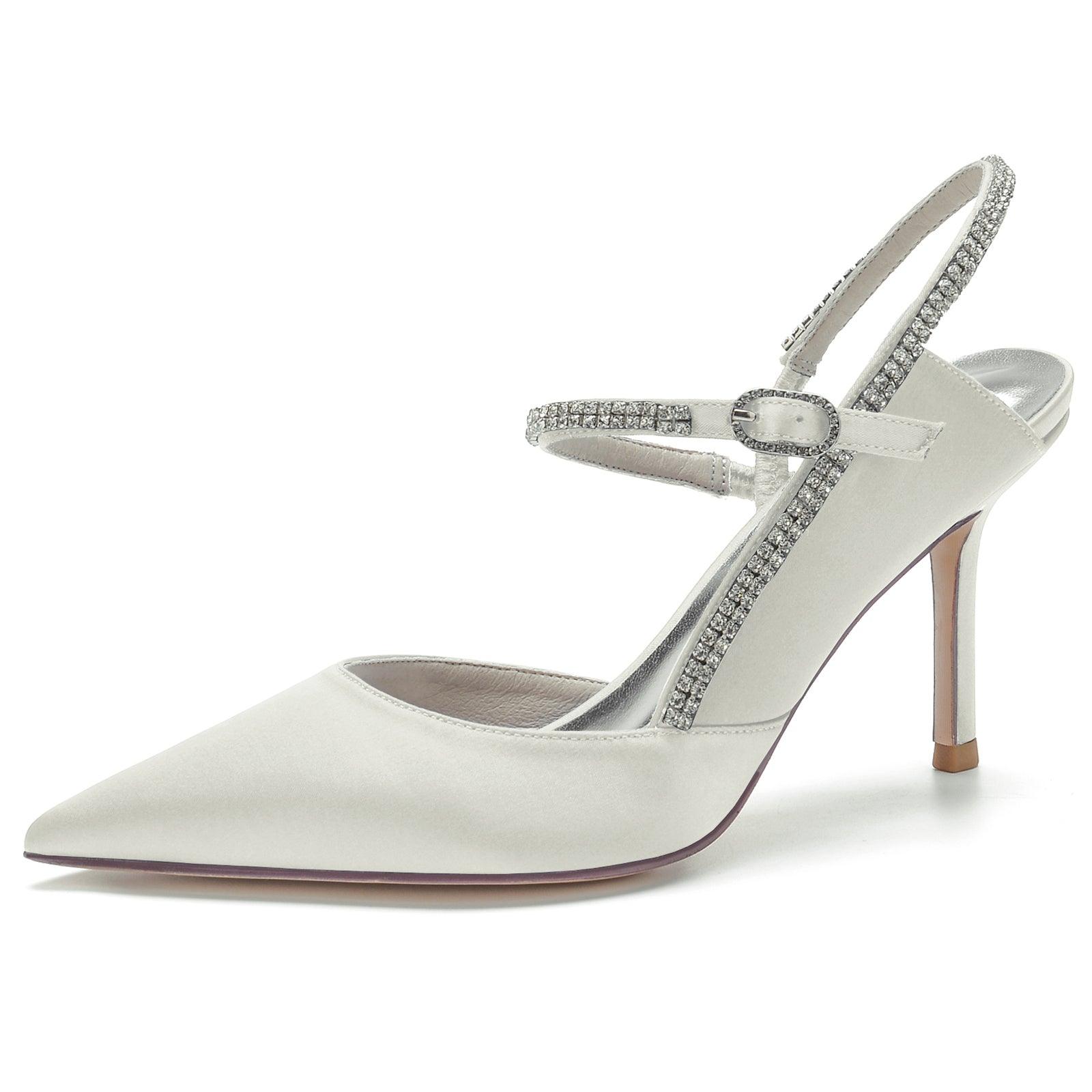 Stiletto Heel 8.5cm Silk-Like Shoes CK0161 - COCOMELODY