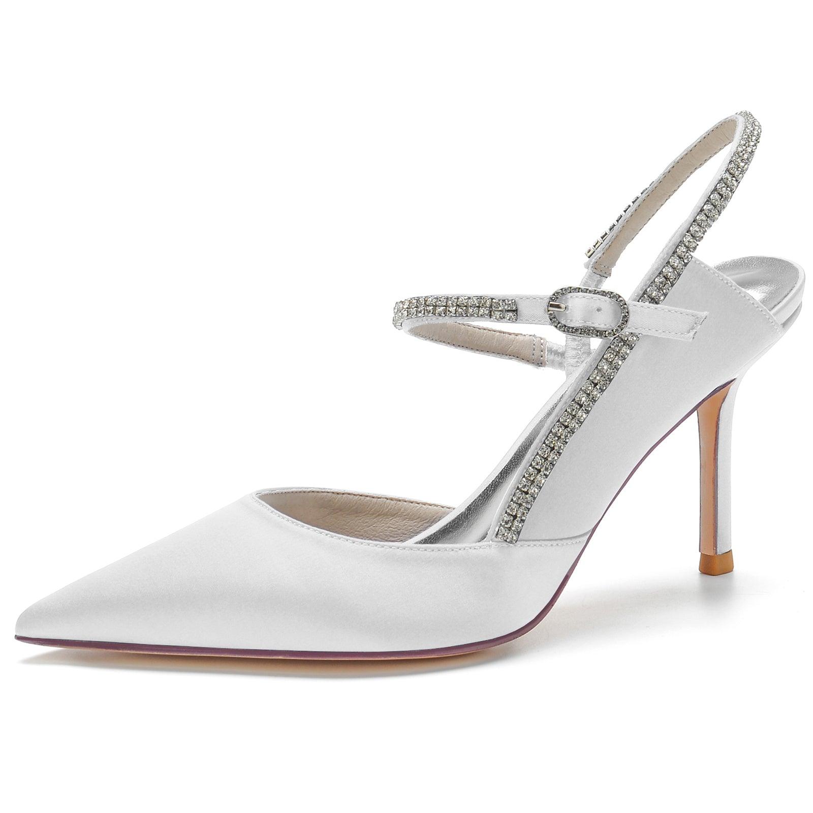 Stiletto Heel 8.5cm Silk-Like Shoes CK0161 - COCOMELODY
