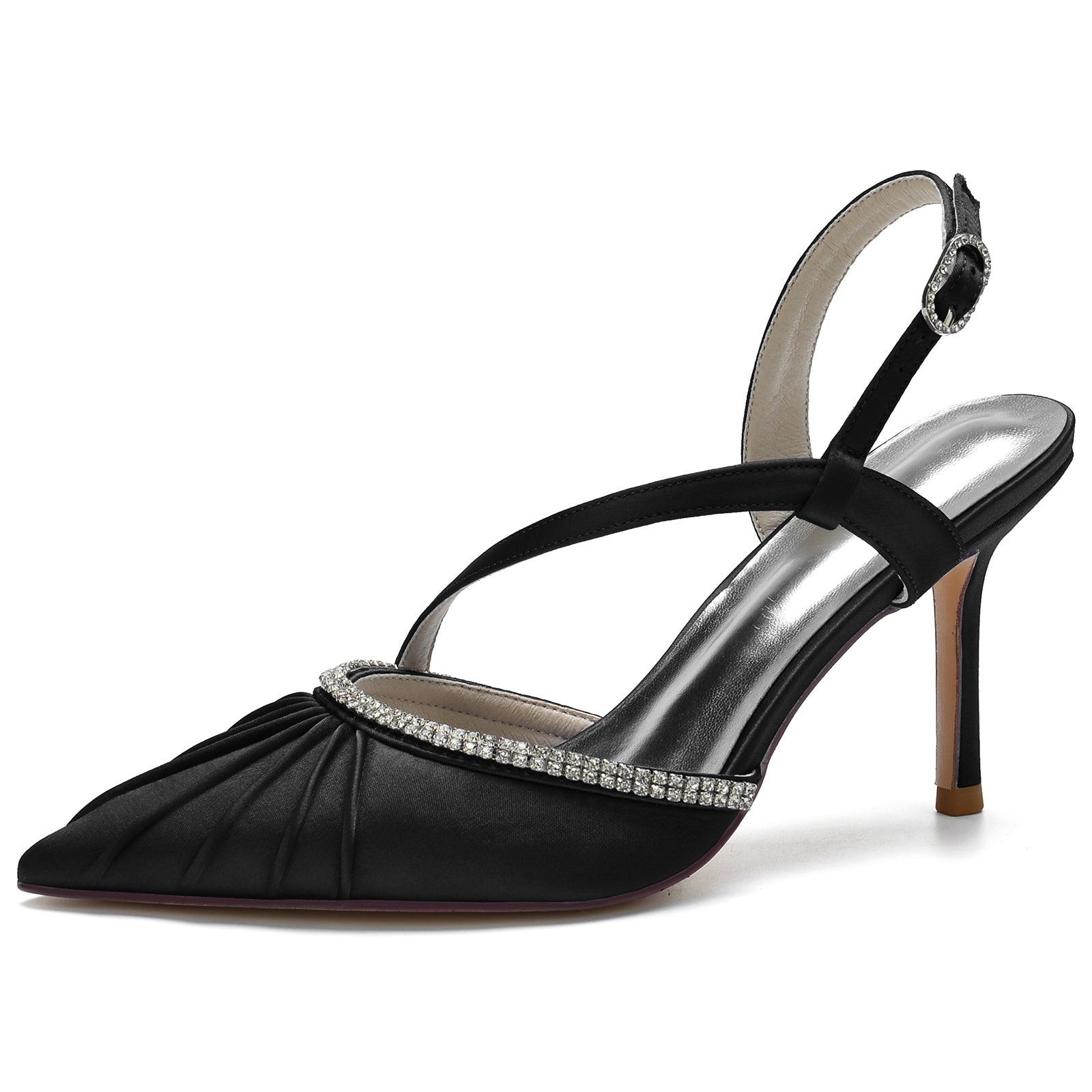 Stiletto Heel 8.5cm Silk-Like Shoes CK0162 - COCOMELODY