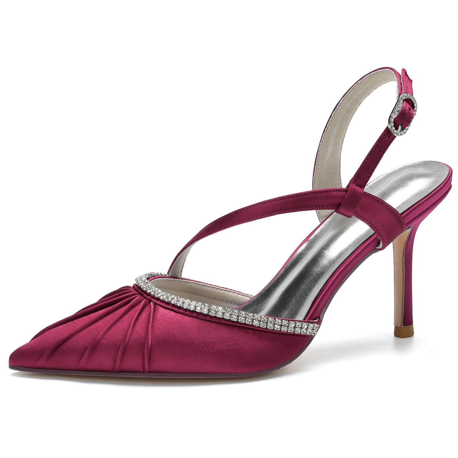 Stiletto Heel 8.5cm Silk-Like Shoes CK0162 - COCOMELODY