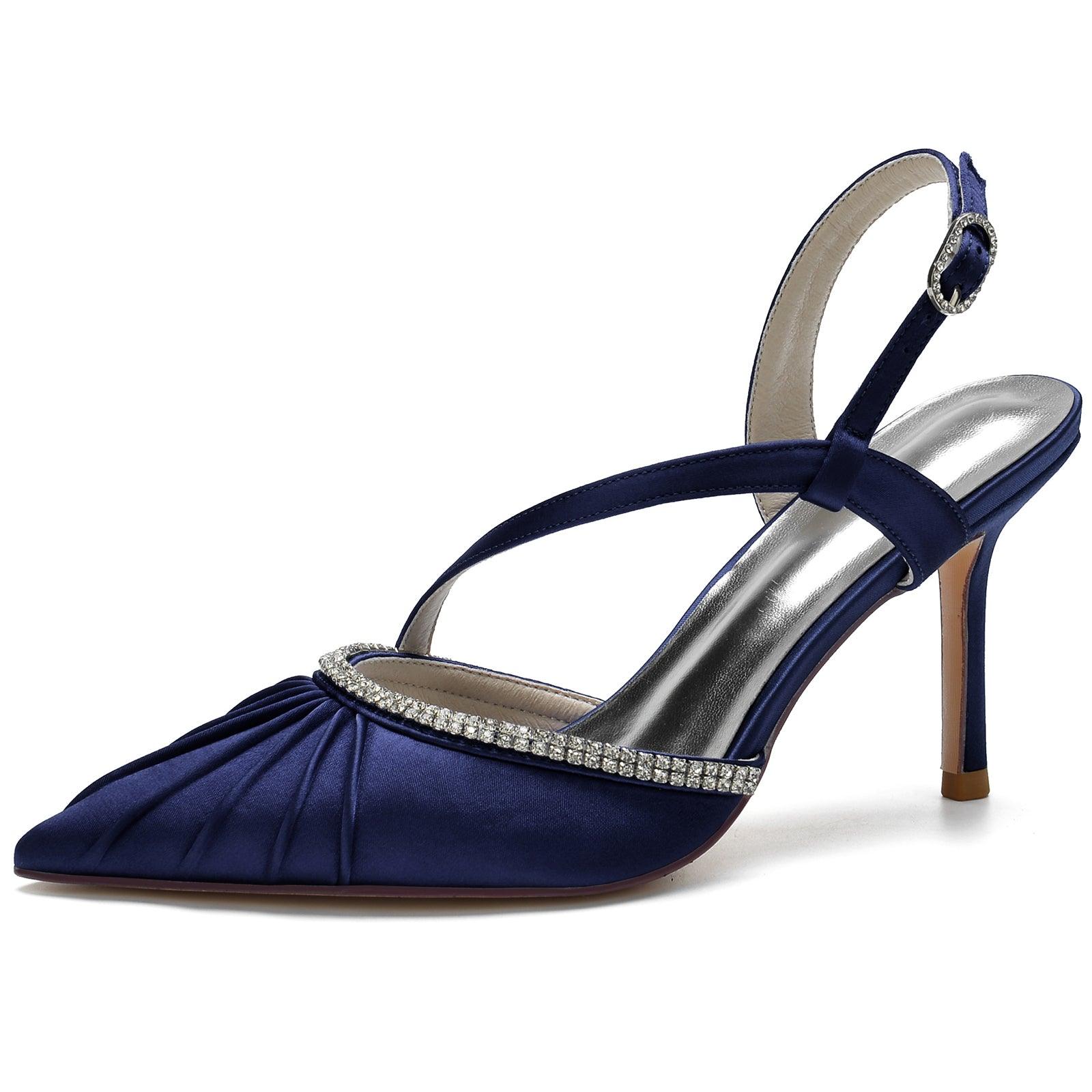 Stiletto Heel 8.5cm Silk-Like Shoes CK0162 - COCOMELODY